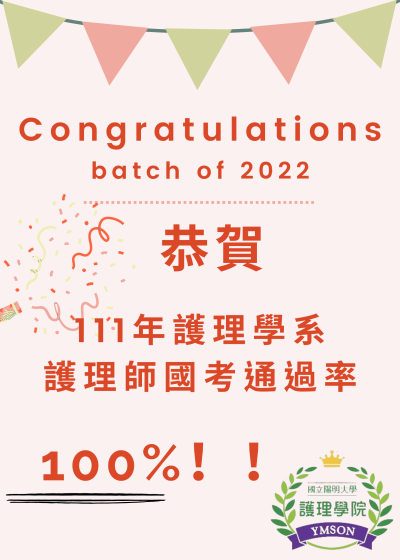 2022 Department of Nursing nurse national exam Passing rate 100%